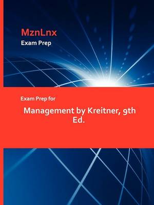 Book cover for Exam Prep for Management by Kreitner, 9th Ed.