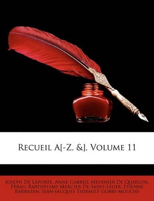 Book cover for Recueil A[-Z, &], Volume 11