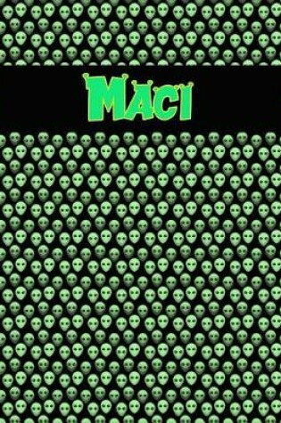 Cover of 120 Page Handwriting Practice Book with Green Alien Cover Maci