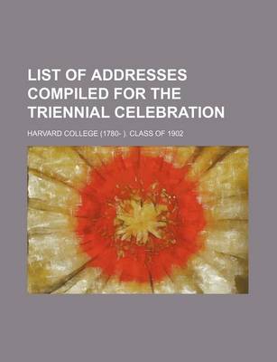 Book cover for List of Addresses Compiled for the Triennial Celebration