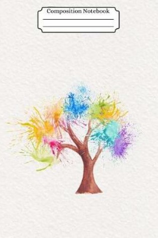 Cover of Composition Notebook Watercolor Tree Design Vol 8