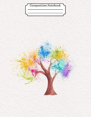 Cover of Composition Notebook Watercolor Tree Design Vol 8
