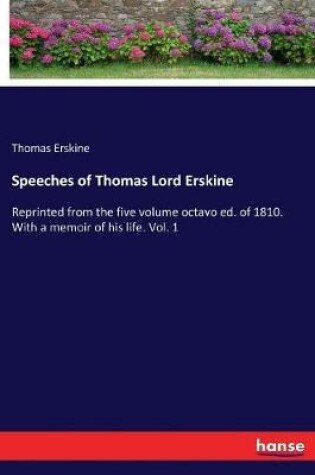 Cover of Speeches of Thomas Lord Erskine