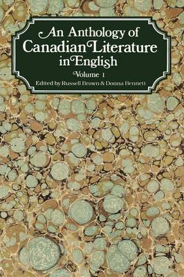 Cover of An Anthology of Canadian Literature in English