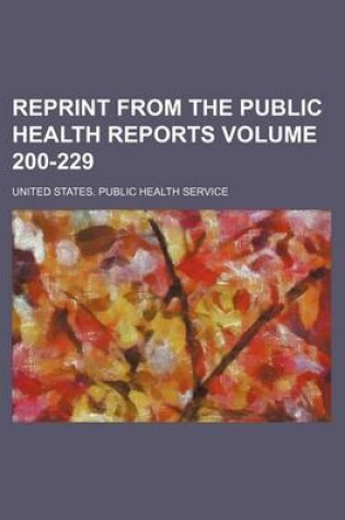 Cover of Reprint from the Public Health Reports Volume 200-229