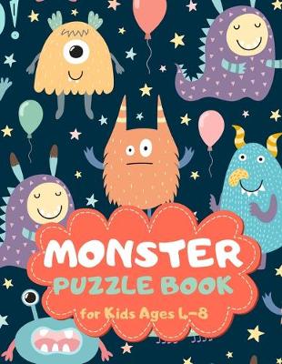 Book cover for Monster Puzzle Book for Kids Ages 4-8
