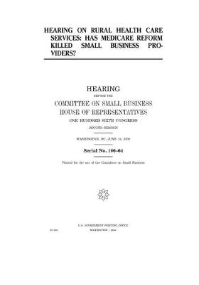 Book cover for Hearing on rural health care services