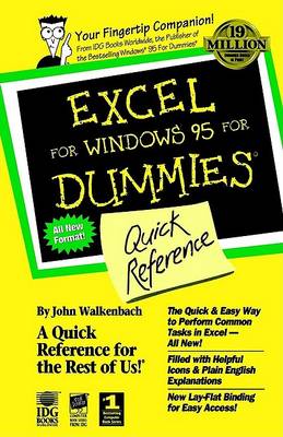 Book cover for EXCEL for Windows '95 for Dummies Quick Reference