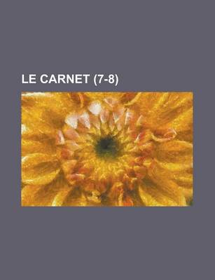 Book cover for Le Carnet (7-8 )