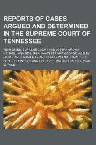 Cover of Reports of Cases Argued and Determined in the Supreme Court of Tennessee (Volume 103)