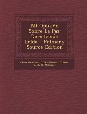 Book cover for Mi Opinion Sobre La Paz