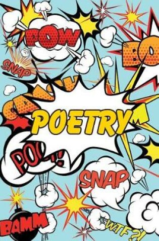 Cover of Superhero Cartoon Words Poetry Journal