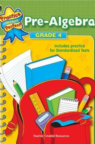 Cover of Pre-Algebra, Grade 4