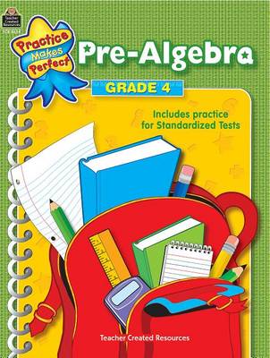 Book cover for Pre-Algebra, Grade 4