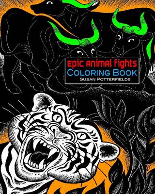 Book cover for Epic Animal Fights Coloring Book