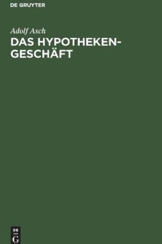 Cover of Das Hypothekengeschäft