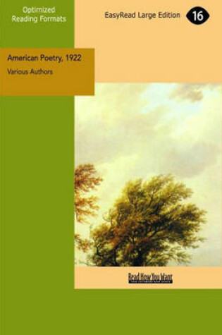 Cover of American Poetry, 1922