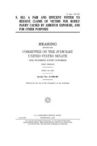 Cover of S. 852