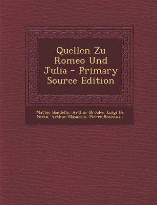 Book cover for Quellen Zu Romeo Und Julia - Primary Source Edition