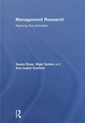 Book cover for Management Research: Applying the Principles: Applying the Principles