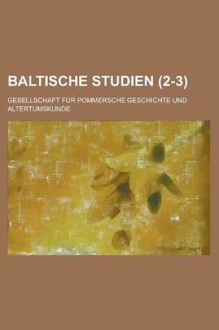 Cover of Baltische Studien (2-3)