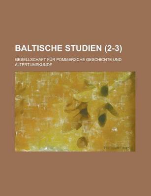 Book cover for Baltische Studien (2-3)
