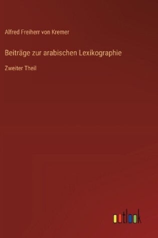 Cover of Beiträge zur arabischen Lexikographie