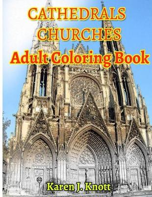 Book cover for Cathedrals and Churches Coloring Book for Adults Relaxation Meditation Blessing