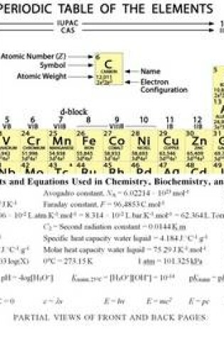 Cover of Laminated Color Periodic Table and Formula Sheet for Chemistry, Biochemistry, and Physics