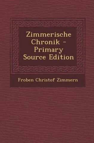 Cover of Zimmerische Chronik