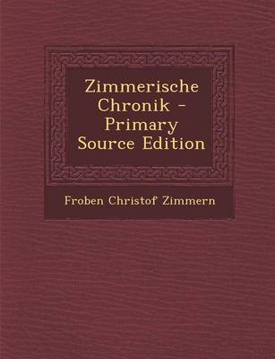 Book cover for Zimmerische Chronik