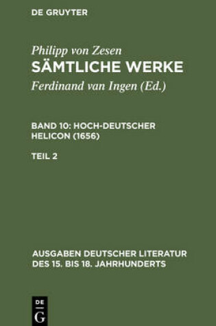 Cover of Samtliche Werke. Bd 10