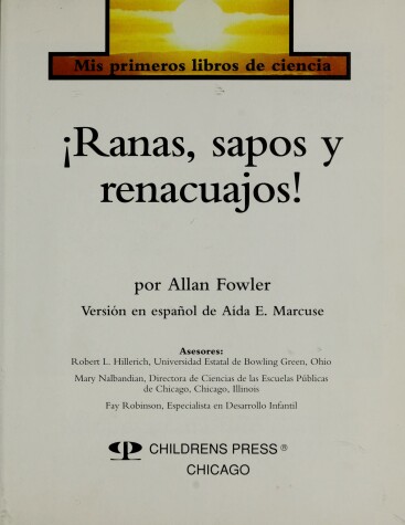 Cover of Ranas Sapos y Renacuajos!