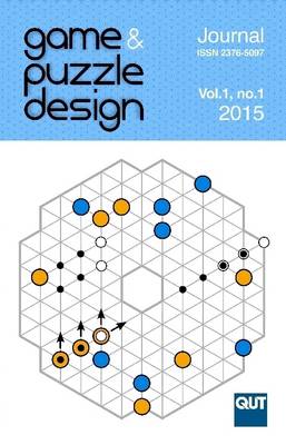 Book cover for Game & Puzzle Design, Vol. 1, No. 1, 2015 (B&W)