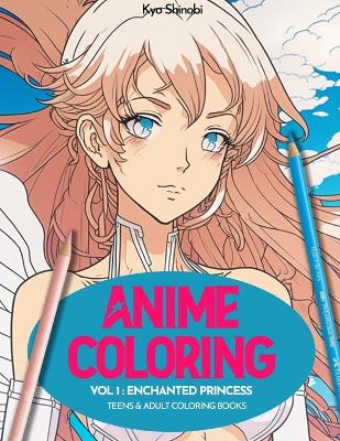 Book cover for Anime Coloring Book