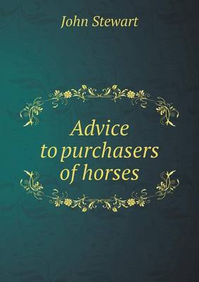 Book cover for Advice to purchasers of horses
