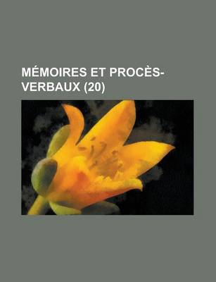 Book cover for Memoires Et Proces-Verbaux (20)