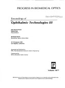 Cover of Ophthalmic Technologies Iii