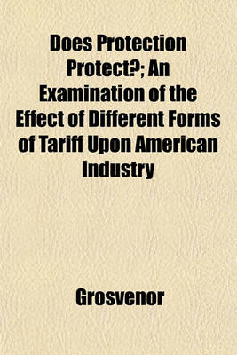 Book cover for Does Protection Protect?; An Examination of the Effect of Different Forms of Tariff Upon American Industry