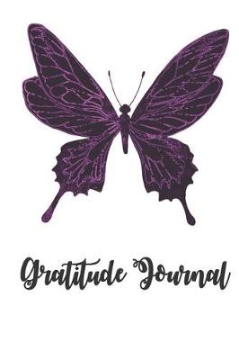 Book cover for Black and Purple Butterfly Gratitude Journal