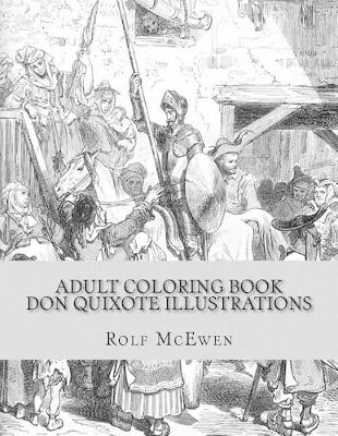 Book cover for Adult Coloring Book: Don Quixote Illustrations