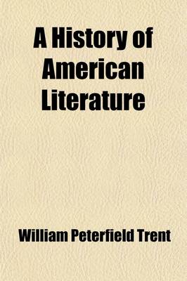 Book cover for A History of American Literature Volume 3
