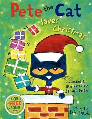 Book cover for Pete the Cat Saves Christmas