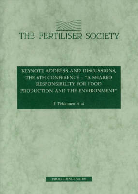 Cover of Keynote Address and Discussions, the 6th Conference