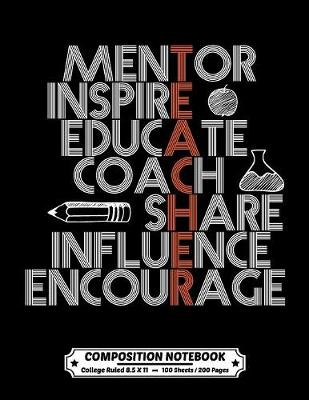 Book cover for Mentor Inspire Educate Coach Share Influence Encourage Composition Notebook