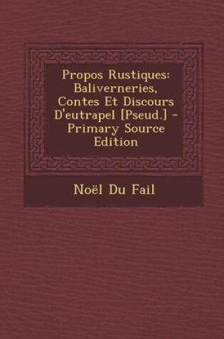 Cover of Propos Rustiques