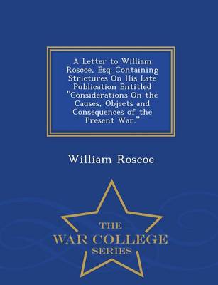 Book cover for A Letter to William Roscoe, Esq