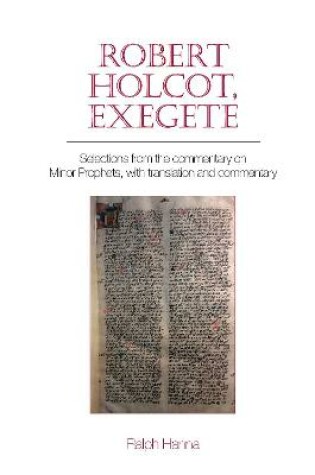 Cover of Robert Holcot, exegete