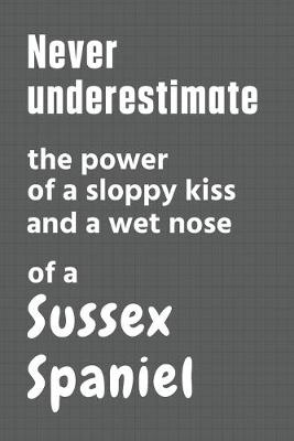 Book cover for Never underestimate the power of a sloppy kiss and a wet nose of a Sussex Spaniel