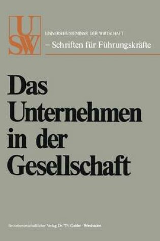 Cover of Das Unternehmen in der Gesellschaft